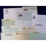 Ephemera Shipping, 12 unused items of cruise line stationery including 1975 Premier World Cruise