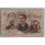 Tobacco issue, USA, Allen & Ginter, printed album World's Inventors complete with side ribbon (