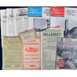 Railway ephemera, paper timetables dating from 1878, 1906 and 1954, a quantity of American rail
