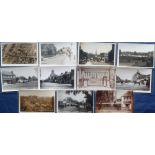 Postcards, London suburbs, a selection of 11 RP cards including H Reed & Co Butchers Plumstead,
