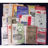 Football programmes, a collection of 50+ programmes 1930's onwards all with faults inc.