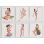 Cigarette cards, Allman's, Pin Up Girls (Unnumbered, Ask For Allman's Always) (set, 24 cards) (