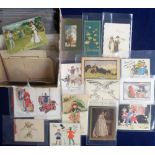 Ephemera, a broad range of approx. 115 Victorian and later greetings cards inc. foiled,