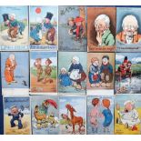 Postcards, Tony Warr Collection, a mixed collection of approx. 52 comic cards illustrated by G E