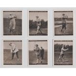 Cigarette cards, Churchman's, Famous Golfers, 1st Series 'L' size including Jones, Hagen etc (set,