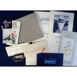 Aviation, Concorde, grey plastic folder containing photo booklets, leaflets, tickets, certificates