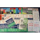 Football programmes, England International selection, home matches 1949-1977 inc. v Ireland 1949 (at