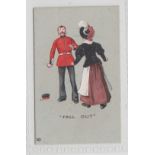 Cigarette card, Carrick, Military Terms, type card, no 10, 'Fall Out' (gd/vg) (1)