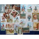 Tony Warr Collection, Ephemera, 100+ Victorian and early 20thC Greetings Cards to include deckle
