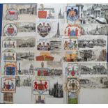 Postcards, Tony Warr Collection, a collection of 31 Tuck published heraldic cards, most showing
