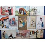 Postcards, Tony Warr Collection, a good collection of approx. 66 comic cards, artists inc.