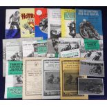 Motorcycling etc, a mixed selection of programmes etc, 1947 - 1953 inc. grass track racing at Brands