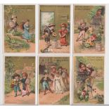 Trade cards, Liebig, A Love Story, ref S105 (set, 6 cards) (vg) (6)