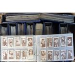 Cigarette cards, a large accumulation in ten modern albums, standard & 'L' size cards, various