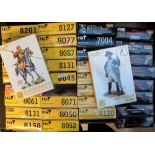 Model Kits 1:72, 26 boxed, unmade HAT models and 9 boxed, unmade Strelets models, all military