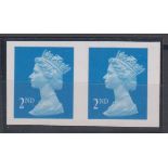 Stamps, GB, SG x1664b, 2nd class imperf pair Machin SG cat £1400 (unmounted mint)