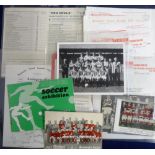 Football Memorabilia, Manchester United, interesting collection of items from the 1960s & 70s inc. 8