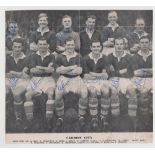 Football autographs, Cardiff City, b/w magazine team group picture 1948/9 fully signed by all 11