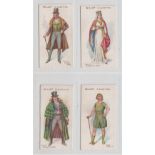 Cigarette cards, Wills, British Costumes (as Ogden's), four cards, all with backs stamped 'Proof,