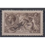 Stamp, GB, 2/6d Waterlow, Seahorse, deep sepia/brown, SG399, mounted mint, catalogue value £400