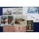 Tony Warr Collection, Ephemera, Puzzle Cards, 11 Victorian trade and greetings cards featuring