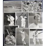 Cricket Press Photographs, collection of approx. 60 b/w press photos, mostly 1980s/90s, showing