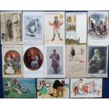Postcards, Tony Warr Collection, a mixed subject collection of approx. 90 cards inc. comic,