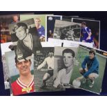 Football autographs, Cardiff City, a collection of 25+ signed magazine cut-outs, dates ranging