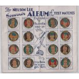 Trade issue, Cricket, Nelson Lee Album of the England v Australia Test Matches 1928-29, complete