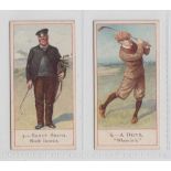 Cigarette cards, Cope's, Cope's Golfers, two type cards, no 4 Sandy Smith & no 6 A Drive (gd) (2)