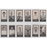 Cigarette cards, Smith's, Footballers (Titled, light blue backs), 12 type cards, all North East