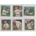 Cigarette cards, ATC, Series of Champions 'L' size, 6 Golf cards, Findlay Douglas, F Herreshoof,