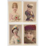 Trade cards, France, Chocolat Poulain, Beauties & Children, 'L' size, 102mm x 66mm, glossy, colour