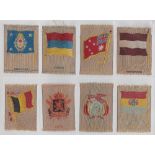 Tobacco silks, Turmac, National Flags, Standards & Arms, woven on beige material, 145 different