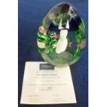 Collectables, Caithness Paperweight, Alice - The White Rabbit limited edition number 59 of 100.