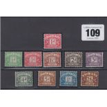 Stamps, postage dues 1922-1931 SG D9-D18, unmounted mint, catalogue value £236