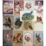 Postcards, Dogs, collection of 20+ cards inc. Bonzo (4), advertising, artist drawn etc (mixed
