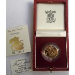 Coin, GB, Royal Mint, proof sovereign 1985 in Royal Mint case of issue, uncirculated