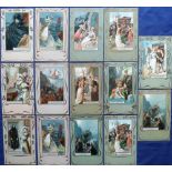 Postcards, Tony Warr Collection, a collection of 39 chromo cards relating to Wagners Operas, all