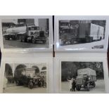 Transport Photographs, Album containing approx. 120 1960s/70s b/w photographs of lorries and other