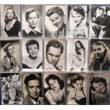 Postcards, a collection of approx. 89 cinema & entertainment stars cards mostly post WWII the