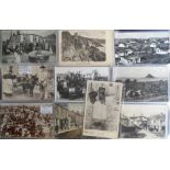 Postcards, Cornwall, RP's & printed, inc. shipwrecks (2), Padstow Hobby Horse, tin mines (2),