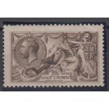 Stamp, GB, 2/6d Waterlow, Seahorse, sepia/brown, SG400, mounted mint, catalogue value £300