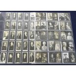 Cigarette cards, two sets, Carreras British Prime Ministers (27 cards) & Major Drapkin Celebrities