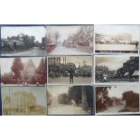 Postcards, a mixed UK topographical selection of 9 RP's inc. Hammersmith (5) and Turvey Beds (4)