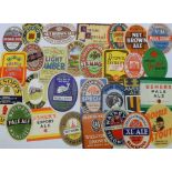 Beer Labels, a selection of 30 different labels, various shapes and sizes (a few with contents),