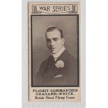 Cigarette card, Tetley & Sons, War Portraits, type card, no 44 Flight-Commander Grahame White (sl