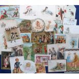 Tony Warr Collection, Ephemera, 100+ Victorian and early 20thC Greetings Cards to include De La Rue,