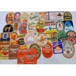 Beer labels, a mixed selection of 30 labels (including 4 with contents), various shapes, sizes and