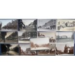 Postcards, London suburbs, a selection of 13 RP's including Norbury (5), Forest Hill (4), Shooters
